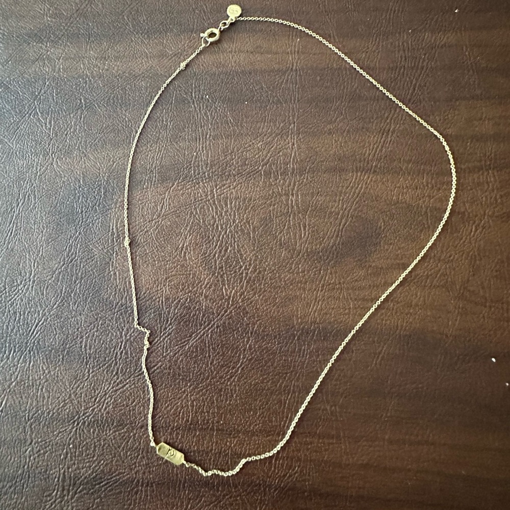 Elegant Gold Necklace letter d